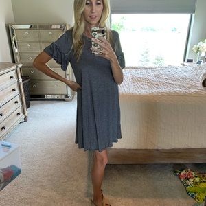 Black & white striped T-shirt dress